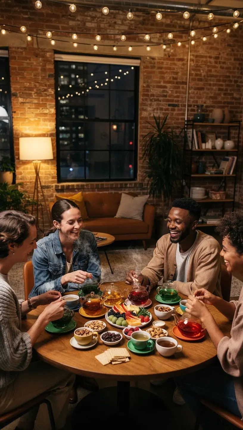 Kalendorius su pažymėtais arbatos gėrimo laikais, iliustruojantis struktūruotą sveikos dienos planavimą.